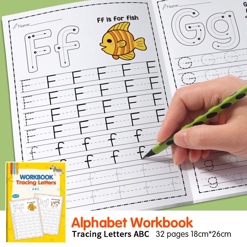 Uppercase & Lowercase English Tracing Book: Pen Control & Handwriting Practice for Primary Students