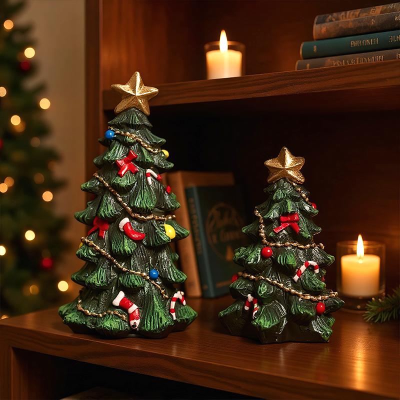 9/13.5cm Photo Props Xmas Atmosphere Ornaments Exquisite Home Decor Cute Mini Christmas Tree Scene Setting Christmas