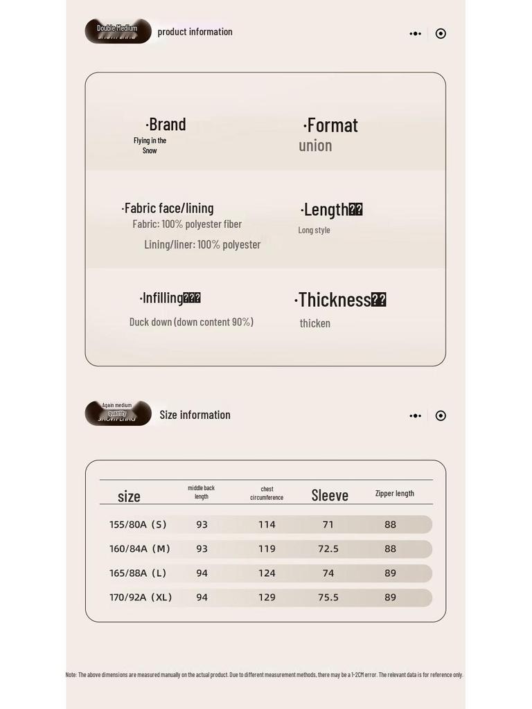 SNOWFLYING Women's Long Hooded Duck Down Jacket