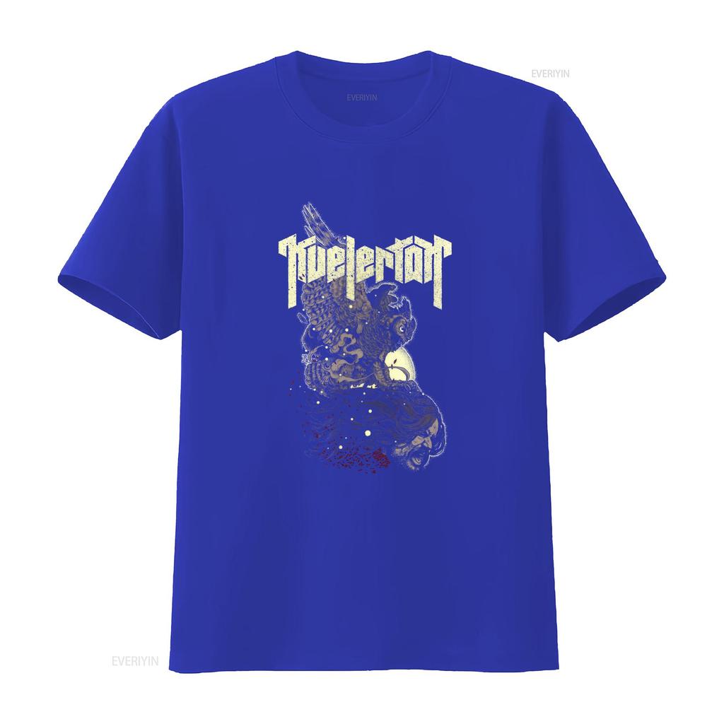 KVELERTAK CD Logo Decapitation Owl Flying with Head T Shirt 2X New Split Meir vintage Washed designer clothes Breathable