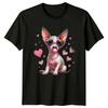 Sphynx Dog Valentine Hearts Unisexs TShirt Unisexs Tee Animal Graphic Top