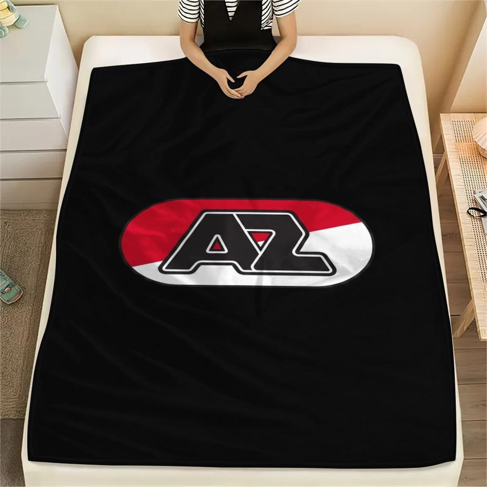 1 Stück AZ Alkmaar Aufdruck Flanelldecke, Hohe Qualität, Bequem für alle Jahreszeiten, Heimdekoration, Wärme und Komfort, Perfekt für Weihnachtsgeschenke