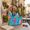 Easter Floral Tote Bag Cute Casual Large Capacity Shopping Handbag for Women Daily Use