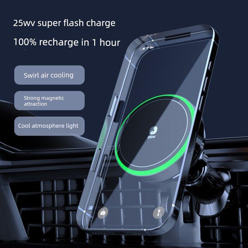 In-Car Magnetic Wireless Phone Holder with Fast Charging for Magsafe