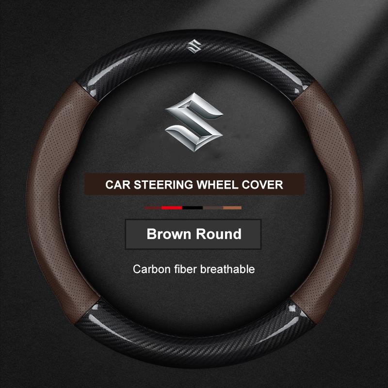 TLIN5 Cat Steering Wheel Cover For Suzuki Ignis Jimny SX4 S-Cross Swift Grand-Vitara Aito Baleno Celerio Ciaz Equator Ertiga Samura