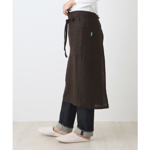 Afternoon Tea Living Apron HM81, 100% Linen Garcon Apron, Blue