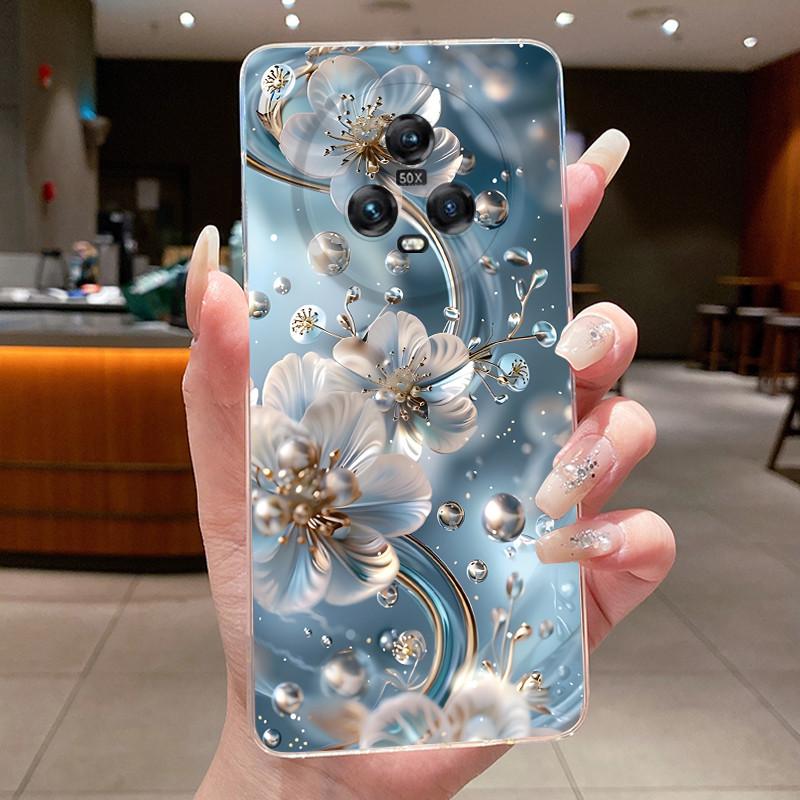 Case For Honor Magic 5 Pro Phone Case Luxury Fashion Butterfly Flowers Clear Silicone TPU Soft Casing for Honor Magic5 Pro Cover
