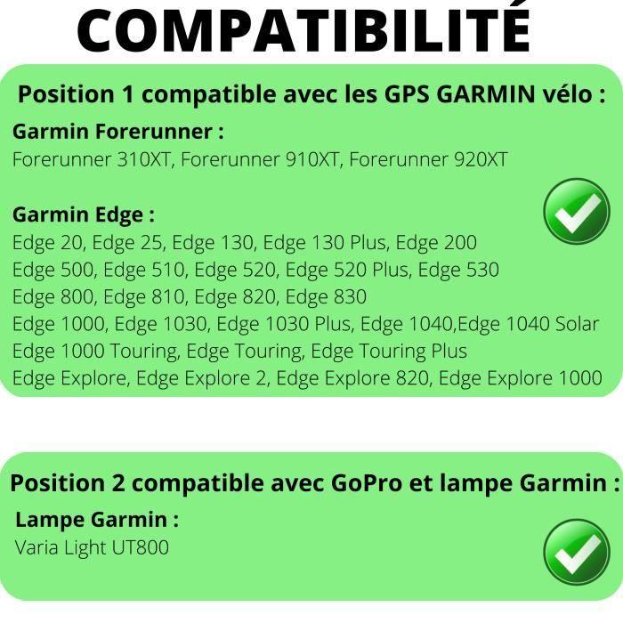 Support GPS - Garmin - Compatible Edge 1040/1030/1000/830/820/800/530/520 - Black - Unisex - Road Bike