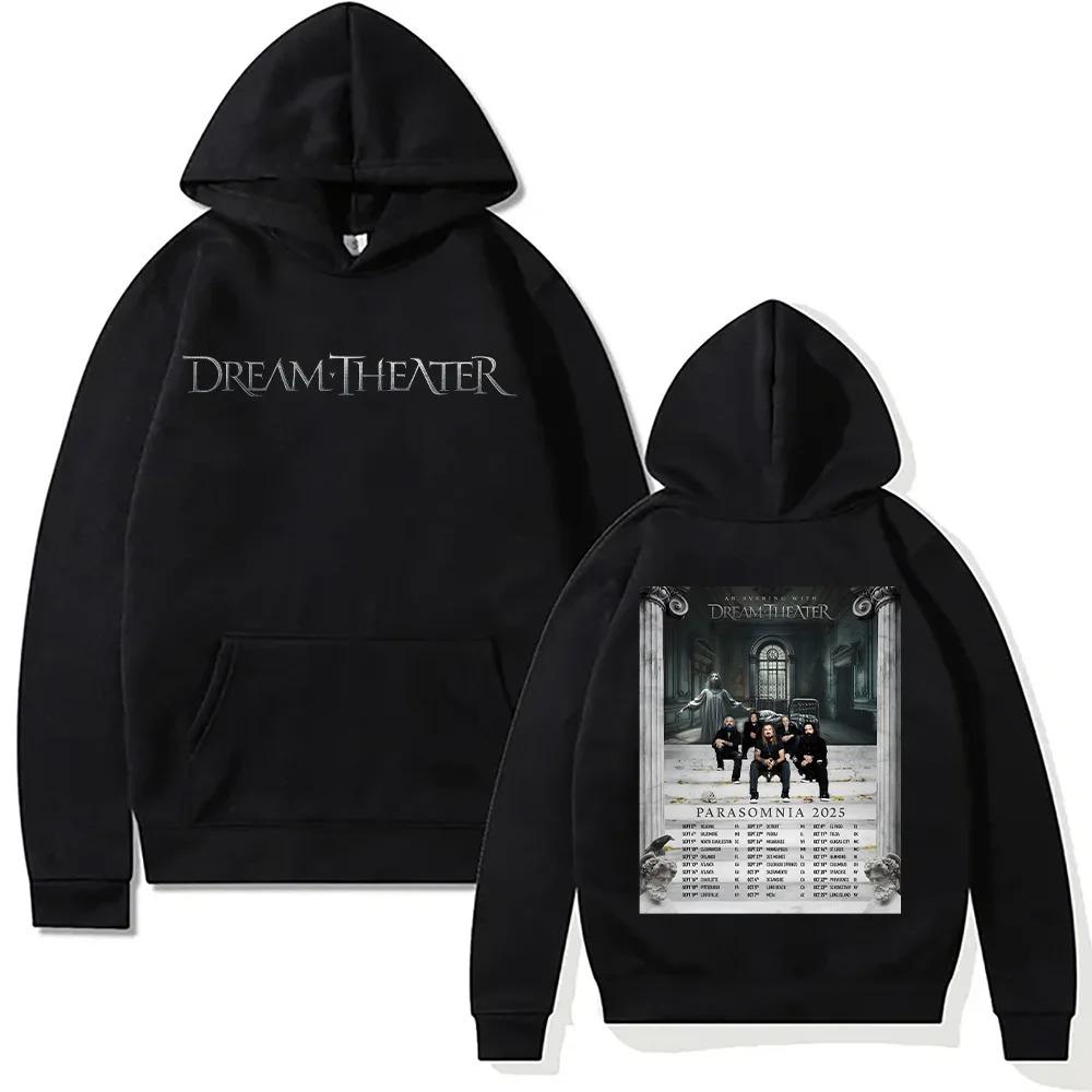 Dream Theater Graphic Print Hoodies Dream Theater Parasomnia Sweatshirts for Women Men Vintage Band Pullovers Streetwear S