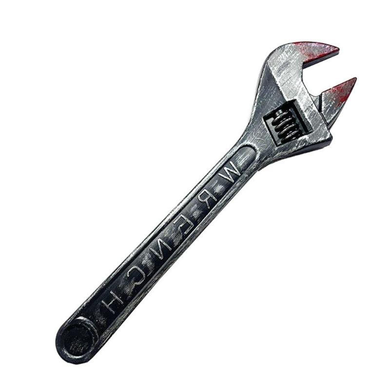 Plastic Fake Wrench/Crowbars,Realistic Bloody Spanner for Party Role Playing Tricky Toy Halloween Costume Accessory
