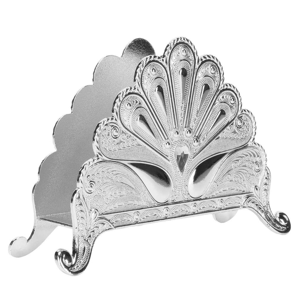 Napkin Holder Classical Metal Peacock Embossed European Style Table Tissue Holder Tabletop