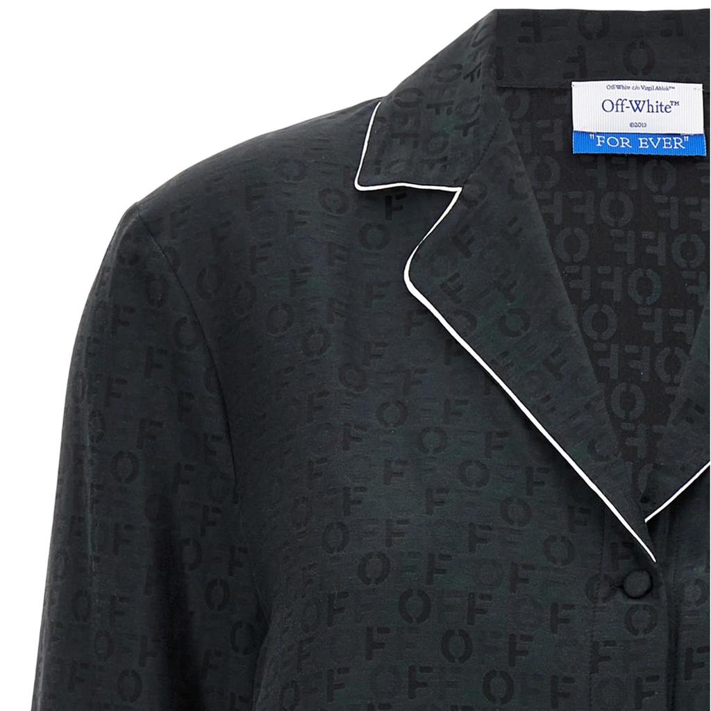 Off White Womens/Ladies Logo Lapel Collar Shirt