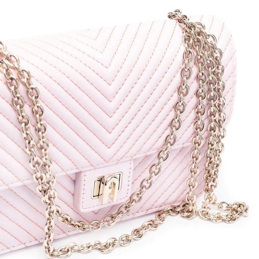 New Furla Pop Star Quilted Leather Crossbody Bag, Shoulder Bag Women's Pink WB00595-A0149-1283S