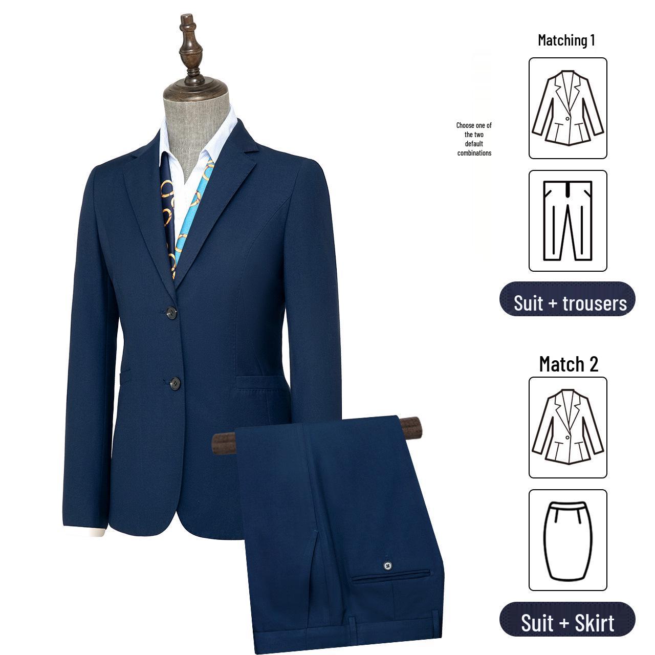 

Navy Blue Women s Business Casual Suit Set for Professionals 160/82