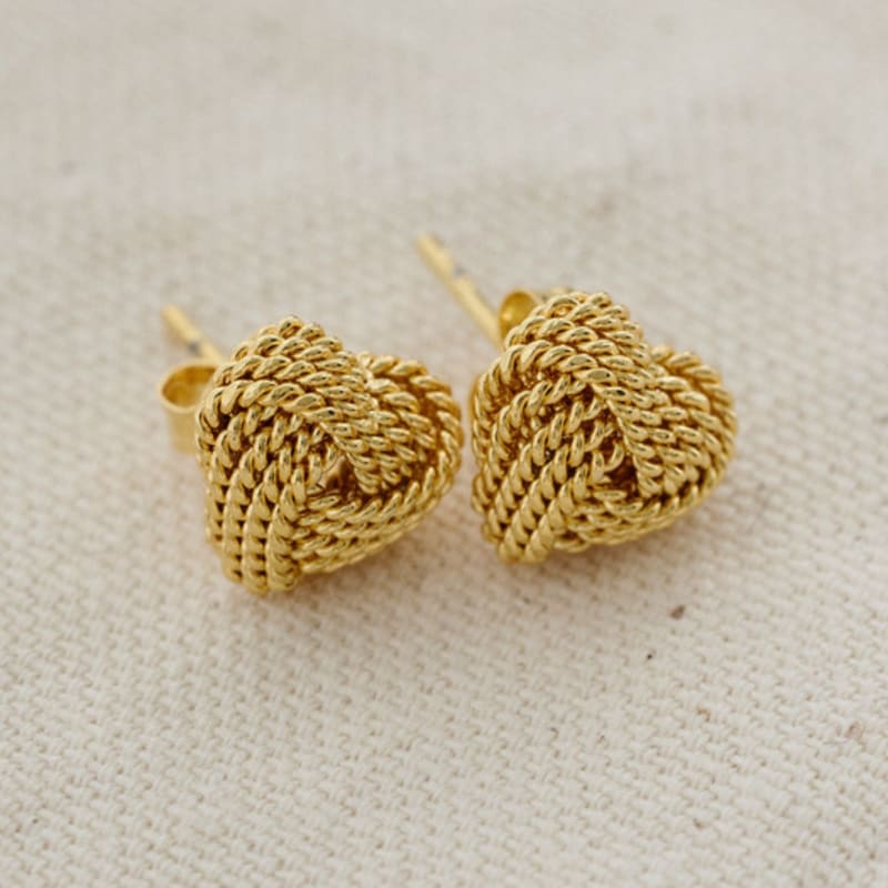 NUOY [Silver 925] Knotted Heart Earring