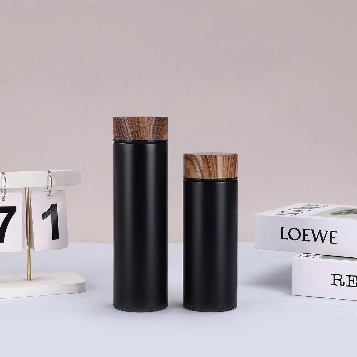 

Термос с деревянной текстурой из нержавеющей стали, креативная портативная прямая чашка для автомобиля 350ml