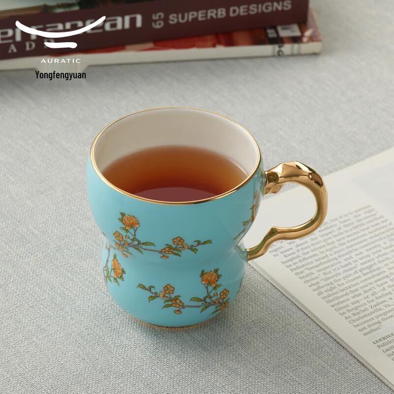 Auratische Qinse Keramik-Paartassen