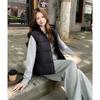 Winter Puff Grid Vest New Foreign Gas Cotton Thickened Hooded Vest Vest Outer Wear