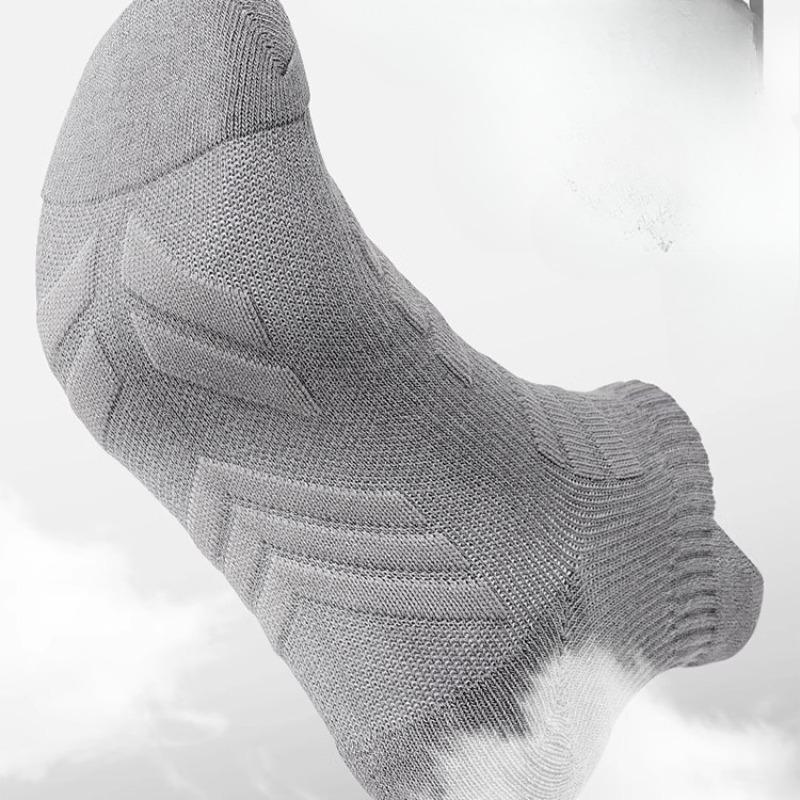 Men's Short Autumn, Spring and Summer Anti-odor and Sweat-absorbing Socks, Marathon Towel Bottom Short Tube Basketball Socks, Cycling Socks