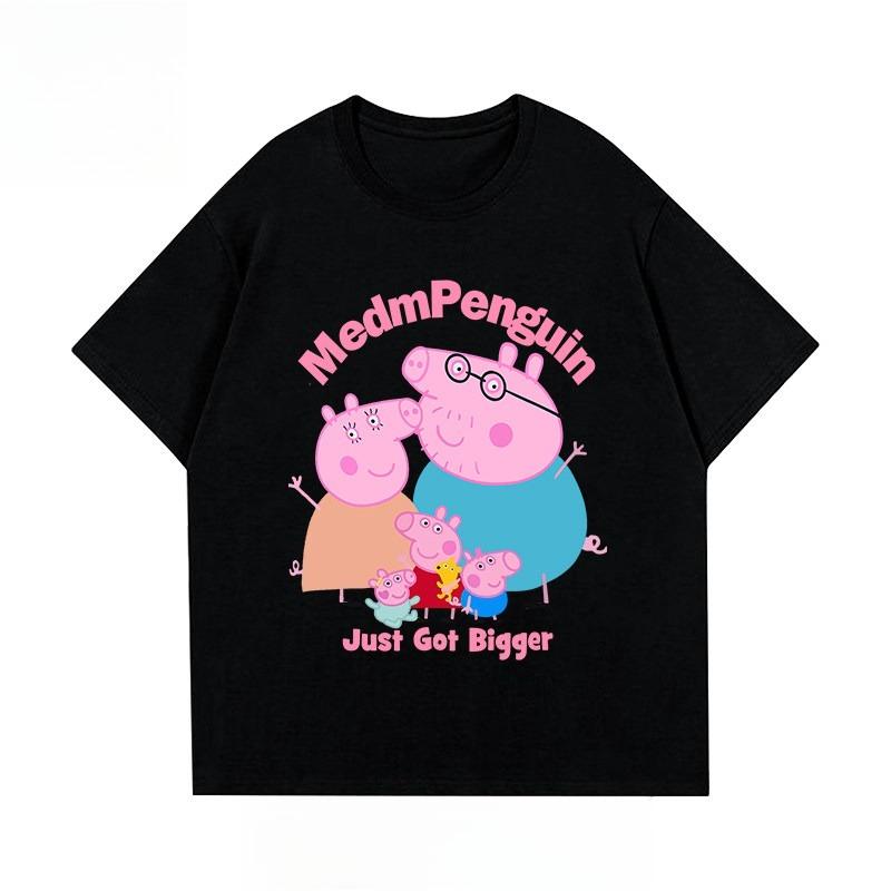 2026 summer new MEDMPENGUIN Peppa Pig Little Pig Womens ShortSleeved TShirt Cotton ShortSleeved TShirt for Girls