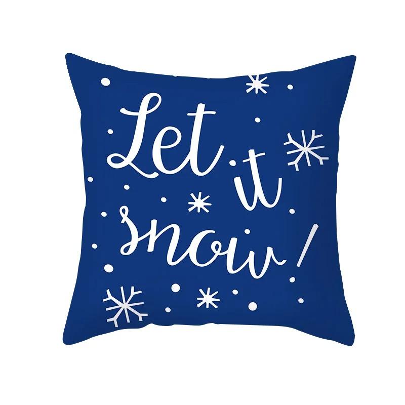 Christmas Themed Pillowcases Car Accessories Office Santa Claus Living Room Sofa Home Pillowcases