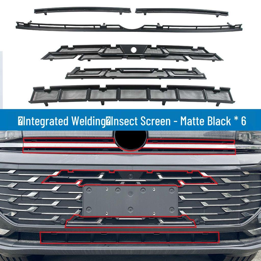 Volkswagen Teramont Supreme Edition Insect Net Grille Protection Kit - Easy Clip Installation, No Modification Needed. Fits 26 Models.