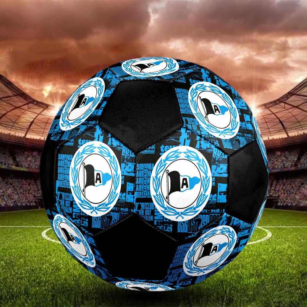 Arminia Bielefeld Indoor Soccer Ball Colorful Machine Stitched PVC Size 5 Team Training Competition Ready Durable High-Bounce Cool Sports Gift