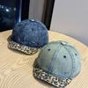 Korean Style Retro Short Brim Hat for Men and Women  Denim Old Soft Top Japanese Color Matching Small Brim Workwear Short Brim Peaked Hat Trendy