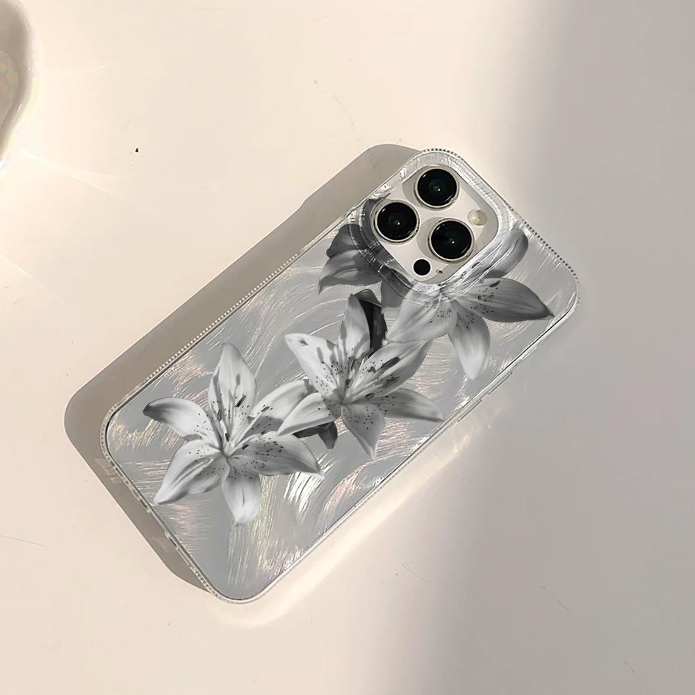 Blue Tulip Cute Case For iPhone 16 17 15 Pro Max Cases iPhone 17 11 12 13 ProMax 14 15 16 Plus 7 8 16E XS XR Shockproof Cover