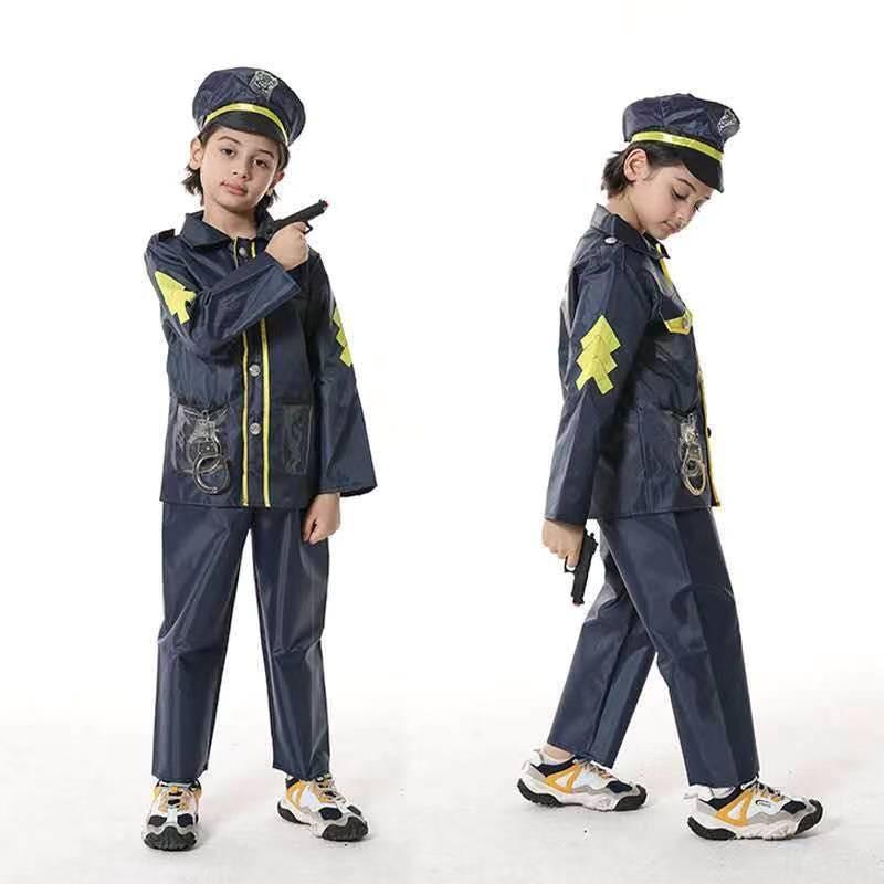 Halloweenský hasičský oblek Kostým na Den dětí, Dětský cosplay oblek policisty, právníka, pilota, lékaře, dělníka