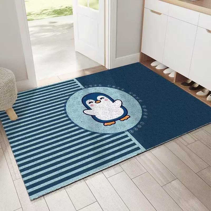 Entrance Doormat Panda Rabbit Pattern Room Decoration Carpet Living Room Wear-resistant Dirt Resistant Rug Home Decoration