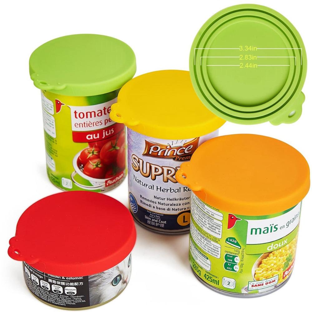 Armazenamento de Comida Húmida para Cães Gatos de Cozinha Reutilizável Silicone Tampa de Lata Tampas de Lata Coberturas para Latas de Comida de Animais de Estimação