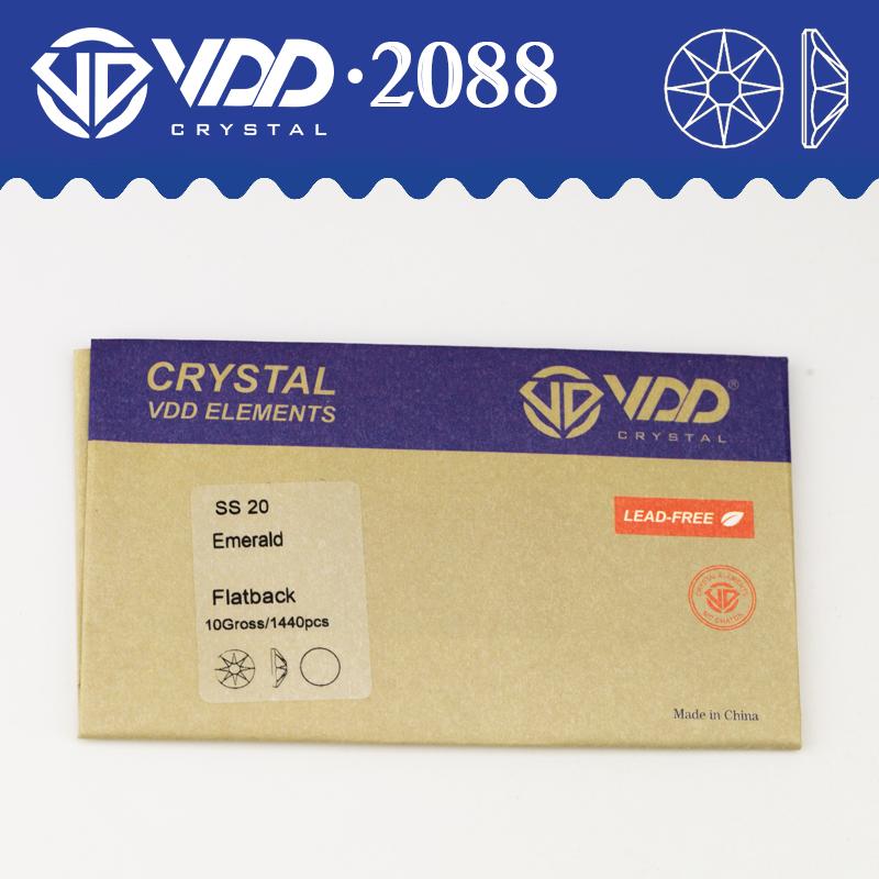 VDD 022 Emerald SS16-SS30 2088 Rhinestones Crystal High Quality 8 Big 8 Small Flatback Stone for DIY Crafts Nail Art Decorations