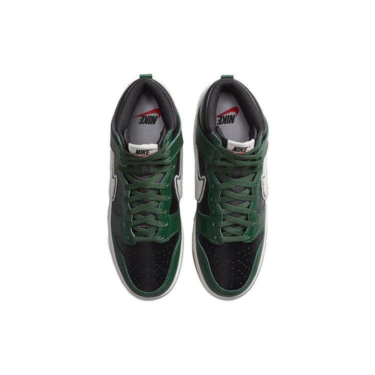 Nike Dunk High Chenille Swoosh - Gorge Green Men Sneakers Black Summit-White Gum-Medium-Brown DR8805-001