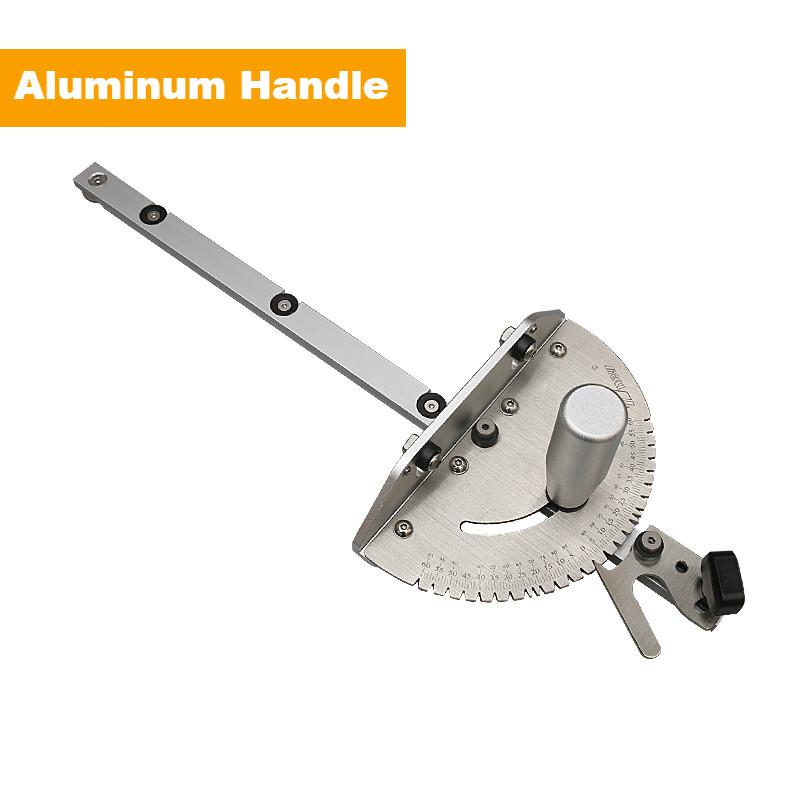 Woodworking Angle Miter Gauge Tenon Fence T Track Push Ruler Guide Router/Saw Table 450mm Mortise Tenon and Chute Stopper