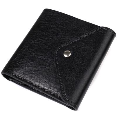 Originale Unisex-Geldbörse aus glänzendem Echtleder GRANDE PELLE Wallet 16813 Schwarz
