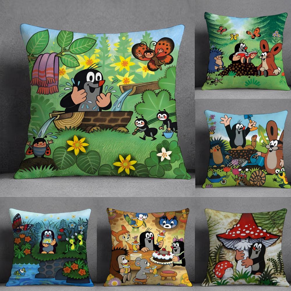 Fine Glasses Unisex The Little M-Moles Cute Pillow Case Pillowcase, Double-Sided Printed, Sofa Cushion, Bedroom Headboard Pillow