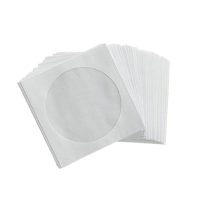 100Pcs White Disc Paper Cardboard Envelopes Paper Storage Holder Covers Anti-static Container 8/12cm Disc Organizer