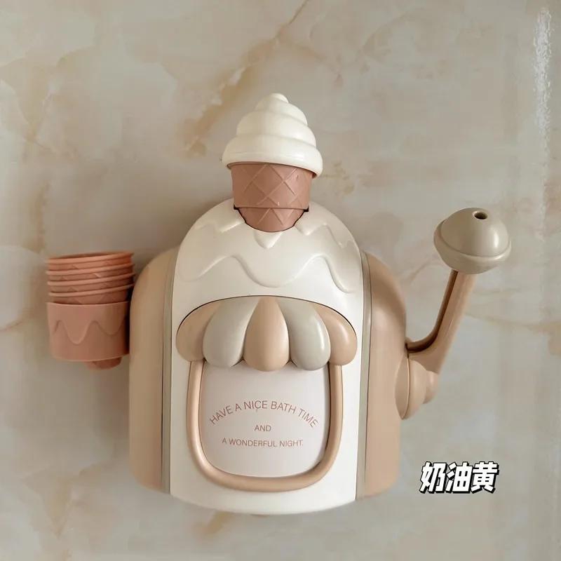 Ice Cream Foam Machine Car Bath Toys Toddler Ice Cream Maker Bubble Foam Play Machine Powerful Suction Delicate supplies
