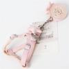 Dog Harness Leash Adjustable Comfortable Handle Safe Pet Vest with Traction Rope for Cat Walking Pink 1.5x120cm