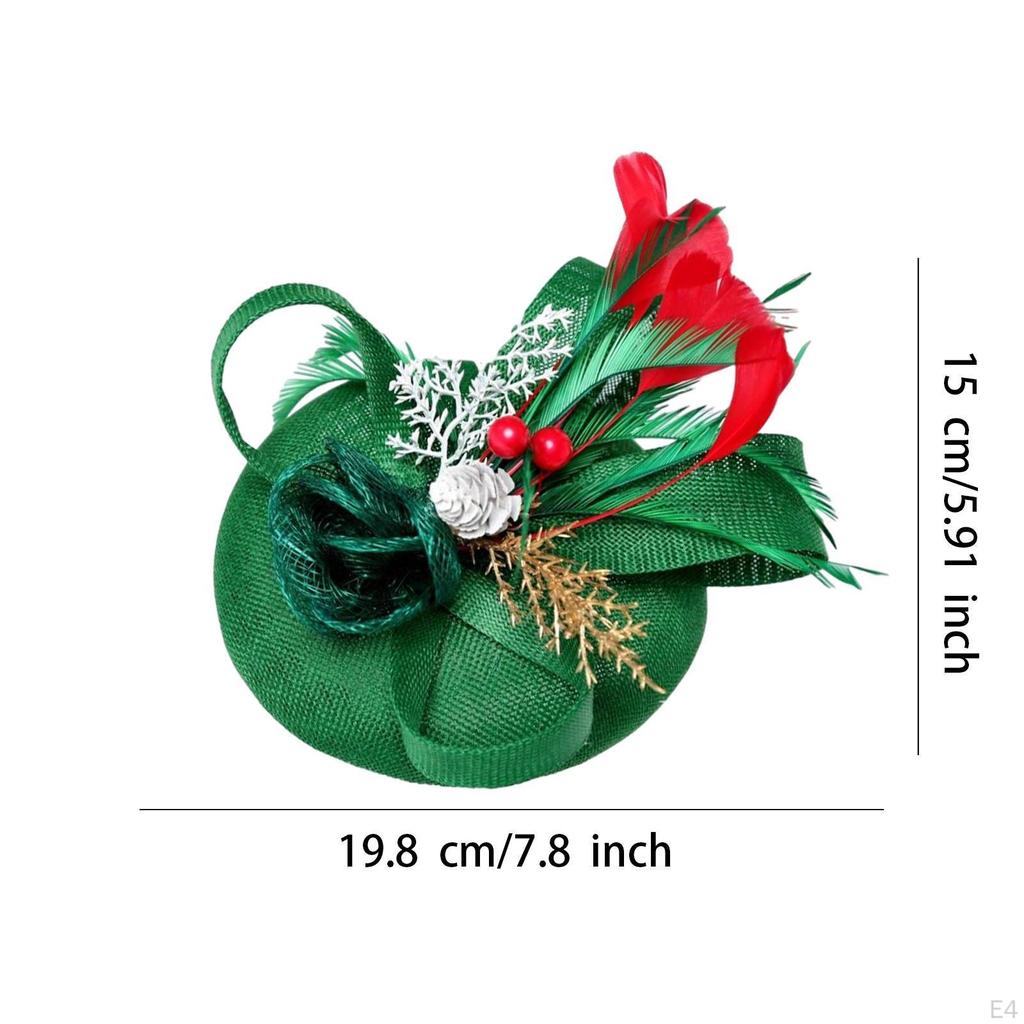 Bridal Hat Hair Clip Cosplay Accessories Christmas Hairpin for Halloween Fancy Dress