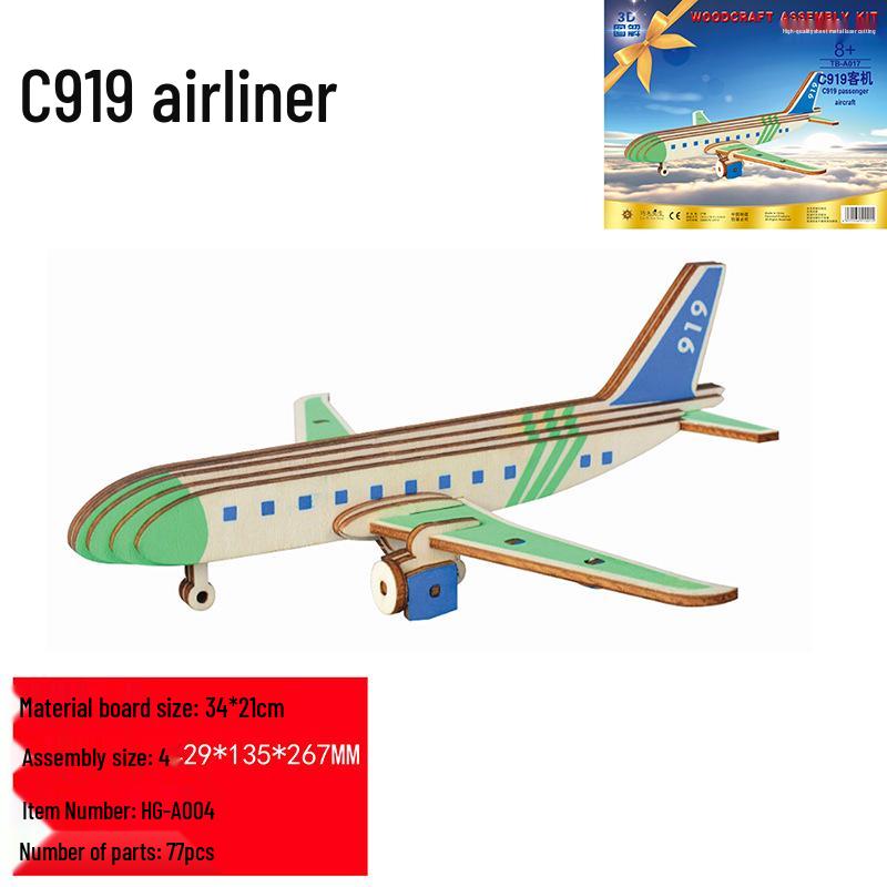 2021 New Wooden 3D Jigsaw Puzzle: DIY Creative Model for Children's Education