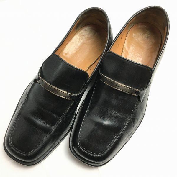 Salvatore Ferragamo Pantofi Business Loafer Slip-On Made in Italy Negru Mărimea 6.5EEE (24.5-25.0) a bărbaților(FOLOSIT)