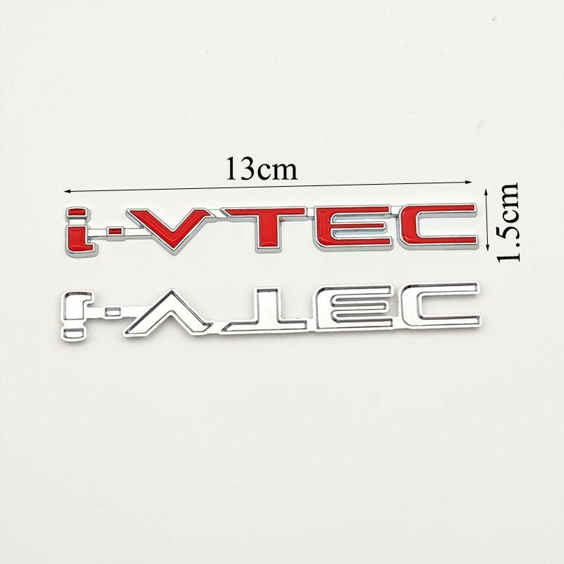 3D Metal i-VTEC VTEC Logo Car Rear Trunk Sticker Fender Side Badge Emblem for Honda Civic Accord Odyssey Spirior Fit CRV SUV