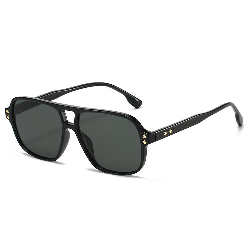High-End Women's Retro Double Bridge Square Sunglasses