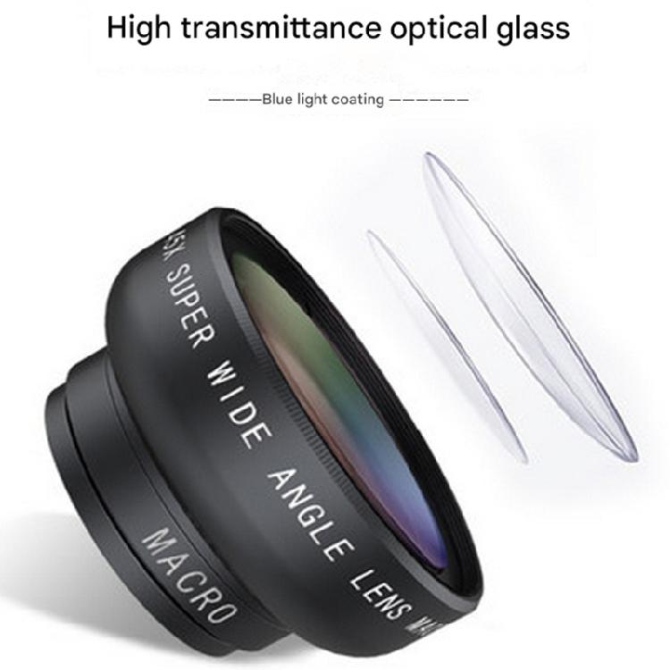 Two Mode Magnetic Phone Lens 0.45X Wide Angle Macro Photography Kit With AntiGlare Coating For Travel Outdoor Use