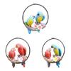 Artistic Handmade Macaw Parrots Sculpture Hanging Ornament For Natural Lover Living Space Yard Garden Enhancement