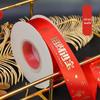 Gold-Stamped Happy New Year Red Ribbon for Gifts and Baking
