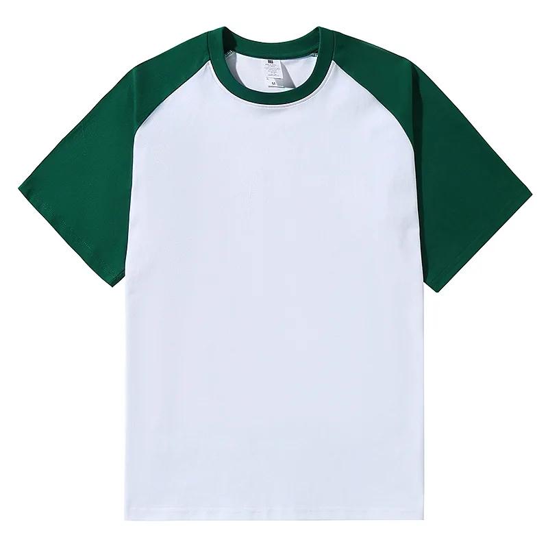 Wovey Heren T-shirts Heavy-Duty Puur Katoen Schouder-Plugged Korte Mouwen Heren T-shirt Kleur Basislaag Man Tee Shirt S
