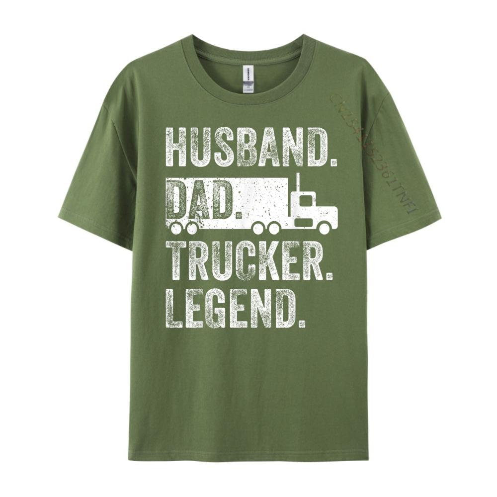 Funny Truck Driver Trucking Husband Dad Trucker Legend Men Clothes Luxury TShirt T Shirts Large Size